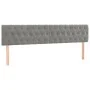 Hellgraues Samtkopfteil mit LED 180x7x78/88 cm von vidaXL, Kopf- und Fußteile - Ref: Foro24-3122008, Preis: 78,60 €, Rabatt: %