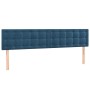 Cabecero con LED de terciopelo azul oscuro 200x5x78/88 cm de vidaXL, Cabeceros y pies de cama - Ref: Foro24-3122116, Precio: ...