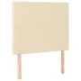 Cabecero con luces LED tela crema 90x5x118/128 cm de vidaXL, Cabeceros y pies de cama - Ref: Foro24-3122131, Precio: 84,95 €,...