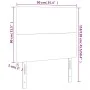 Cabecero con luces LED tela crema 90x5x118/128 cm de vidaXL, Cabeceros y pies de cama - Ref: Foro24-3122131, Precio: 84,95 €,...