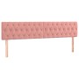Cabecero con LED de terciopelo rosa 180x7x78/88 cm de vidaXL, Cabeceros y pies de cama - Ref: Foro24-3122013, Precio: 77,56 €...