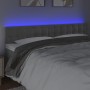 Cabecero con LED de terciopelo gris claro 180x5x78/88 cm de vidaXL, Cabeceros y pies de cama - Ref: Foro24-3122106, Precio: 6...