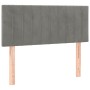 Cabecero con LED de terciopelo gris claro 90x5x78/88 cm de vidaXL, Cabeceros y pies de cama - Ref: Foro24-3121886, Precio: 48...
