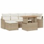 Conjunto de sofá de jardín 7 pcs Beige Poliratán en Sofás de exterior | Comprar online en Foru.es