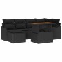 Conjunto de sofá de jardín 7 pcs Negro Poliratán en Sofás de exterior | Comprar online en Foru.es