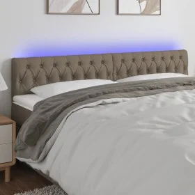 Cabecero con LED de tela gris taupe 180x7x78/88 cm de vidaXL, Cabeceros y pies de cama - Ref: Foro24-3121966, Precio: 91,38 €...
