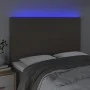 Cabecero con luces LED tela gris taupe 144x5x118/128 cm de vidaXL, Cabeceros y pies de cama - Ref: Foro24-3122146, Precio: 12...
