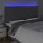 Cabecero con luces LED tela gris oscuro 160x5x118/128 cm de vidaXL, Cabeceros y pies de cama - Ref: Foro24-3122151, Precio: 1...