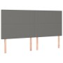 Cabecero con luces LED tela gris oscuro 160x5x118/128 cm de vidaXL, Cabeceros y pies de cama - Ref: Foro24-3122151, Precio: 1...