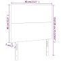 Cabecero con luces LED terciopelo negro 80x5x118/128 cm de vidaXL, Cabeceros y pies de cama - Ref: Foro24-3122176, Precio: 73...