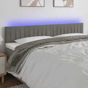 Light gray velvet headboard with LED 200x5x78/88 cm by vidaXL, Headboards and footboards - Ref: Foro24-3121916, Price: 75,94 ...