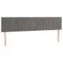 Light gray velvet headboard with LED 200x5x78/88 cm by vidaXL, Headboards and footboards - Ref: Foro24-3121916, Price: 75,94 ...