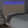 Cabecero con luces LED tela crema 200x5x118/128 cm de vidaXL, Cabeceros y pies de cama - Ref: Foro24-3122171, Precio: 142,34 ...