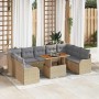 Conjunto de sofá de jardín 10 pcs Beige Poliratán en Sofás de exterior | Comprar online en Foru.es