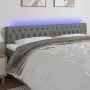 Headboard with LED in dark gray fabric 200x7x78/88 cm by vidaXL, Headboards and footboards - Ref: Foro24-3121971, Price: 72,5...