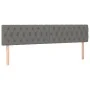 Headboard with LED in dark gray fabric 200x7x78/88 cm by vidaXL, Headboards and footboards - Ref: Foro24-3121971, Price: 72,5...