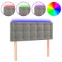 Cabecero con LED de terciopelo gris claro 100x5x78/88 cm de vidaXL, Cabeceros y pies de cama - Ref: Foro24-3122088, Precio: 4...