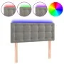 Light gray velvet headboard with LED 100x5x78/88 cm by vidaXL, Headboards and footboards - Ref: Foro24-3122088, Price: 50,77 ...