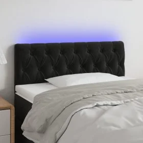 Black velvet headboard with LED 90x7x78/88 cm by vidaXL, Headboards and footboards - Ref: Foro24-3121986, Price: 63,25 €, Dis...