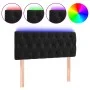 Black velvet headboard with LED 90x7x78/88 cm by vidaXL, Headboards and footboards - Ref: Foro24-3121986, Price: 63,25 €, Dis...