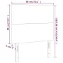 Kopfteil mit LED-Beleuchtung, schwarzer Stoff, 90 x 5 x 118/128 cm von vidaXL, Kopf- und Fußteile - Ref: Foro24-3122128, Prei...
