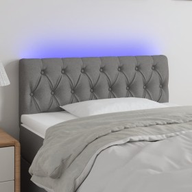 Cabecero con LED de tela gris oscuro 90x7x78/88 cm de vidaXL, Cabeceros y pies de cama - Ref: Foro24-3121931, Precio: 44,50 €...