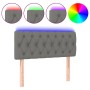 Cabecero con LED de tela gris oscuro 90x7x78/88 cm de vidaXL, Cabeceros y pies de cama - Ref: Foro24-3121931, Precio: 44,50 €...