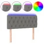 Cabecero con LED de tela gris oscuro 90x7x78/88 cm de vidaXL, Cabeceros y pies de cama - Ref: Foro24-3121931, Precio: 46,77 €...