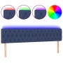 Cabecero con LED de tela azul 200x7x78/88 cm de vidaXL, Cabeceros y pies de cama - Ref: Foro24-3121976, Precio: 82,91 €, Desc...