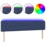 Cabecero con LED de tela azul 200x7x78/88 cm de vidaXL, Cabeceros y pies de cama - Ref: Foro24-3121976, Precio: 81,11 €, Desc...