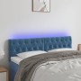 Cabecero con LED de terciopelo azul oscuro 144x7x78/88 cm de vidaXL, Cabeceros y pies de cama - Ref: Foro24-3122000, Precio: ...