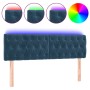 Cabecero con LED de terciopelo azul oscuro 144x7x78/88 cm de vidaXL, Cabeceros y pies de cama - Ref: Foro24-3122000, Precio: ...