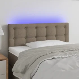 Headboard with LED in taupe gray fabric 100x5x78/88 cm by vidaXL, Headboards and footboards - Ref: Foro24-3122040, Price: 49,...