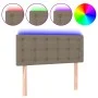 Headboard with LED in taupe gray fabric 100x5x78/88 cm by vidaXL, Headboards and footboards - Ref: Foro24-3122040, Price: 49,...