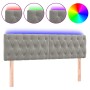 Cabecero con LED de terciopelo gris claro 144x7x78/88 cm de vidaXL, Cabeceros y pies de cama - Ref: Foro24-3121996, Precio: 6...