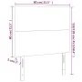 Kopfteil mit LED-Leuchten, cremefarbener Stoff, 80 x 5 x 118/128 cm von vidaXL, Kopf- und Fußteile - Ref: Foro24-3122123, Pre...