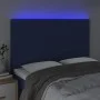 Headboard with LED lights blue fabric 144x5x118/128 cm by vidaXL, Headboards and footboards - Ref: Foro24-3122148, Price: 110...