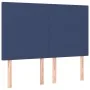 Headboard with LED lights blue fabric 144x5x118/128 cm by vidaXL, Headboards and footboards - Ref: Foro24-3122148, Price: 110...