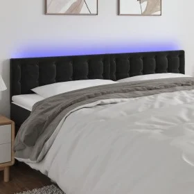 Black velvet headboard with LED 180x5x78/88 cm by vidaXL, Headboards and footboards - Ref: Foro24-3122108, Price: 78,35 €, Di...