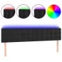 Black velvet headboard with LED 180x5x78/88 cm by vidaXL, Headboards and footboards - Ref: Foro24-3122108, Price: 78,35 €, Di...