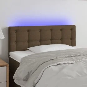 Kopfteil mit LED aus dunkelbraunem Stoff 90x5x78/88 cm von vidaXL, Kopf- und Fußteile - Ref: Foro24-3122031, Preis: 48,52 €, ...