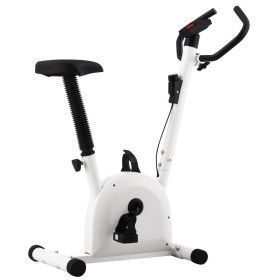 Bicicleta estática con resistencia de cinta blanco de vidaXL, Bicicletas estáticas - Ref: Foro24-92137, Precio: 122,43 €, Des...