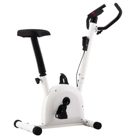 Bicicleta estática con resistencia de cinta blanco de vidaXL, Bicicletas estáticas - Ref: Foro24-92137, Precio: 122,43 €, Des...