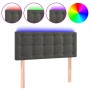 Cabecero con LED de terciopelo gris oscuro 100x5x78/88 cm de vidaXL, Cabeceros y pies de cama - Ref: Foro24-3122089, Precio: ...