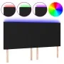 Cabecero con luces LED tela negro 200x5x118/128 cm de vidaXL, Cabeceros y pies de cama - Ref: Foro24-3122168, Precio: 107,56 ...