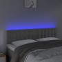 Cabecero con LED de terciopelo gris claro 144x5x78/88 cm de vidaXL, Cabeceros y pies de cama - Ref: Foro24-3122094, Precio: 7...