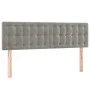 Cabecero con LED de terciopelo gris claro 144x5x78/88 cm de vidaXL, Cabeceros y pies de cama - Ref: Foro24-3122094, Precio: 6...