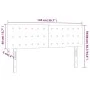 Cabecero con LED de terciopelo gris claro 144x5x78/88 cm de vidaXL, Cabeceros y pies de cama - Ref: Foro24-3122094, Precio: 6...