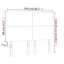 Headboard with LED lights dark gray fabric 144x5x118/128 cm by vidaXL, Headboards and footboards - Ref: Foro24-3122143, Price...