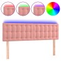 Cabecero con LED de terciopelo rosa 144x5x78/88 cm de vidaXL, Cabeceros y pies de cama - Ref: Foro24-3122099, Precio: 70,42 €...